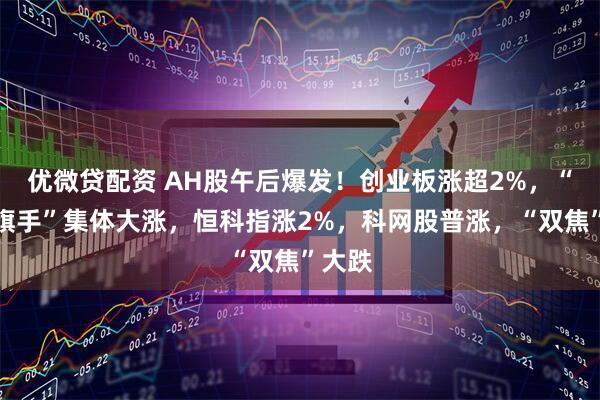 优微贷配资 AH股午后爆发！创业板涨超2%，“牛市旗手”集体大涨，恒科指涨2%，科网股普涨，“双焦”大跌